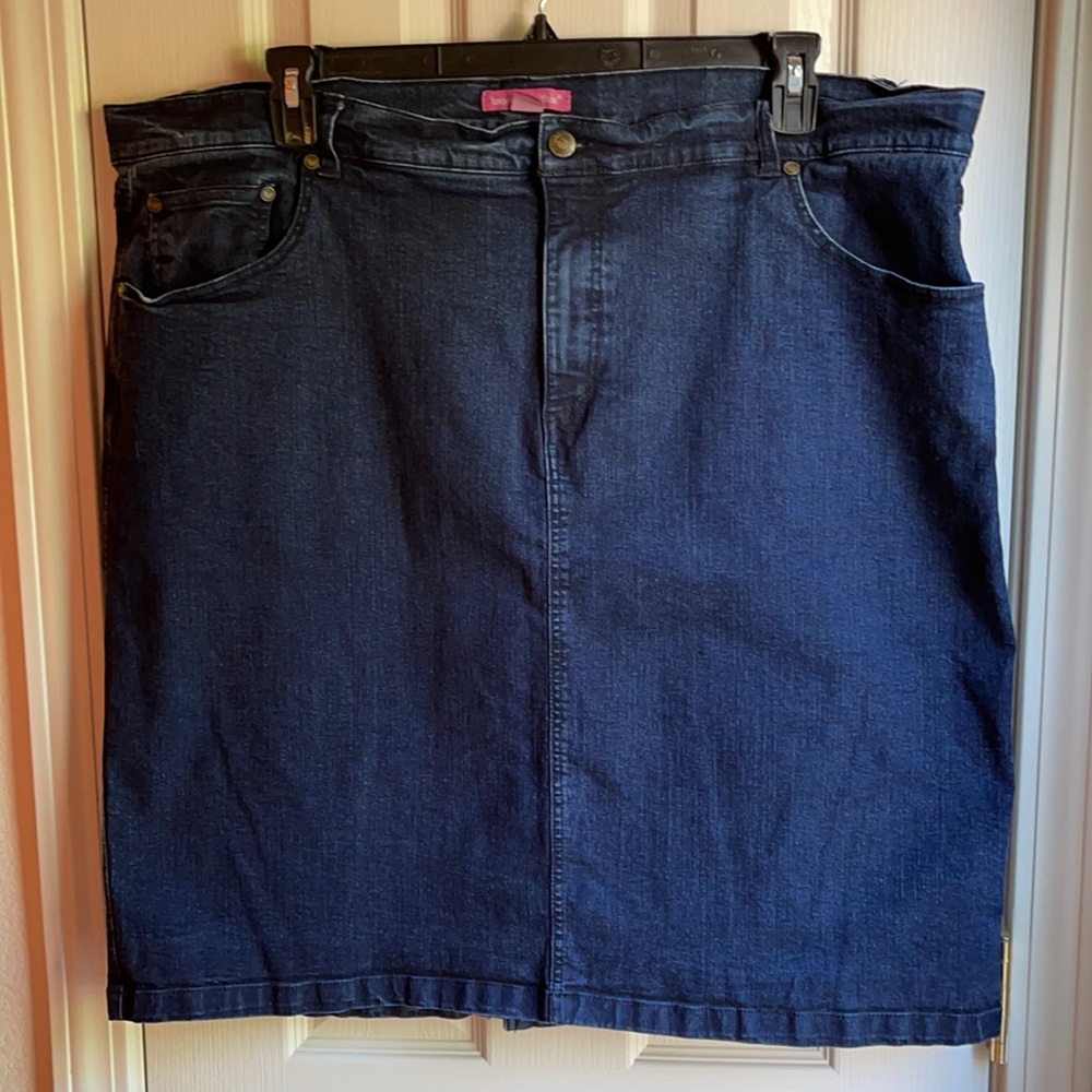 WOMAN WITHIN DENIM SKIRT SZ 24W
